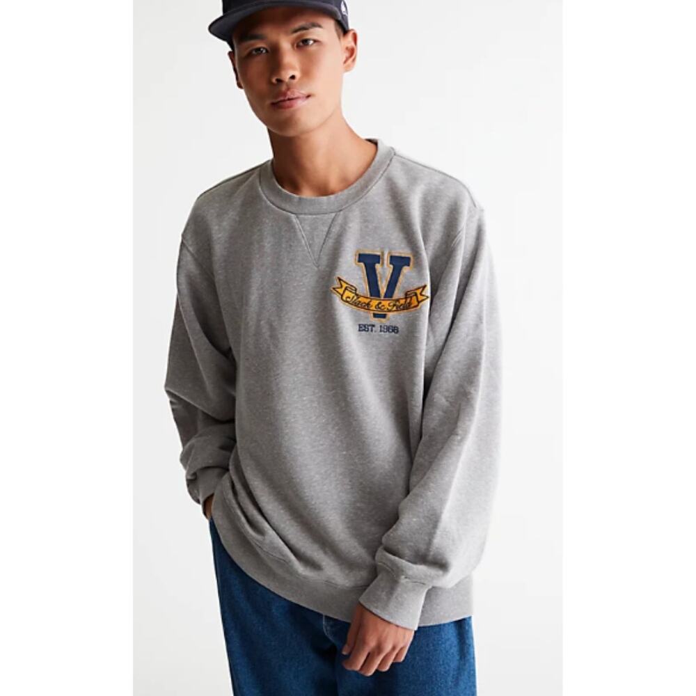 VANS Men's Slack & Field Crewneck Sweatshirt XL Gray Long Sleeve Streetwear